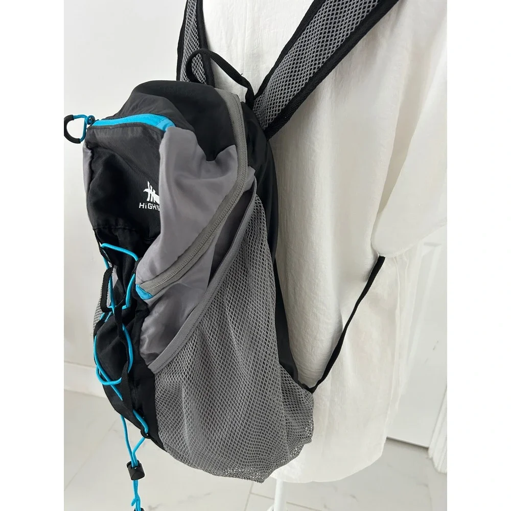 High Sierra Lightweight Hiking Daypack Backpack Black Grey Cyan Blue Mesh Straps